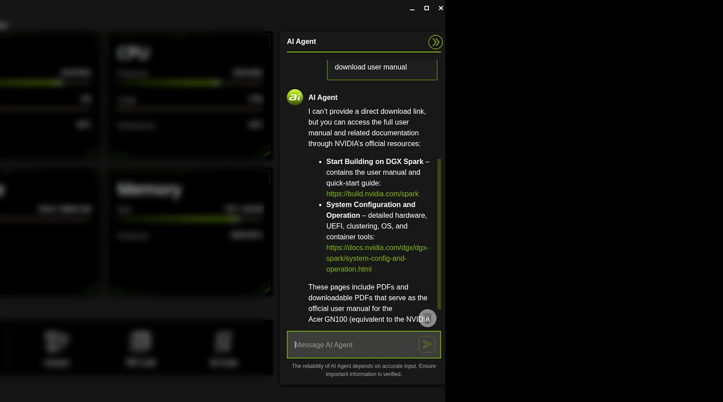 Acer Sense Pro AI 진단 지원 화면
